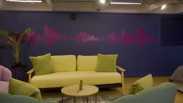 Couch area inside the Head of House bedroom – Big Brother Mzansi Season 6 Bazozwa house