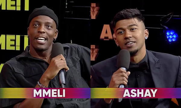 Mmeli and Ashay – the two housemates evicted from Big Brother Mzansi Season 6 Bazozwa at the end of Week 9
